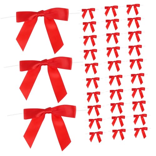 VILLCASE 50stücke Mini-Schleifen Zum Basteln Aus Polyester Rot Und Klein Als Schleifenband Und Dekoration Für Geschenktüten Hochzeitsdeko Und Heimtextilien Mit Verstellbarem Eisendraht VILLCASE 50stücke Mini-Schleifen Zum Basteln Aus Polyester Rot Und Klein Als Schleifenband Und Dekoration Für Geschenktüten Hochzeitsdeko Und Heimtextilien Mit Verstellbarem Eisendraht von VILLCASE