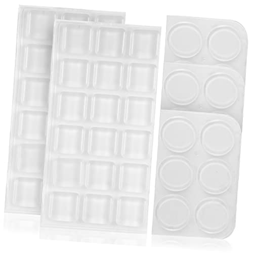 VILLCASE 54stücke Möbelstoßstangen Transparent Schranktürpuffer Selbstklebend Schrankpuffer Aus Silikon Schutz Für Schranktüren Und Pufferpolster Für Vitrinen Und Möbel von VILLCASE