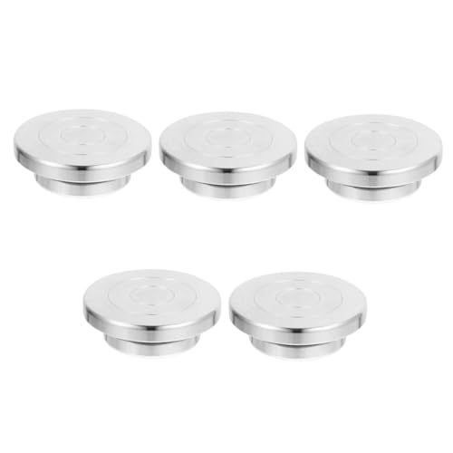 VILLCASE 5st Drehbares Tablett Lufttrockener Lehm Für Erwachsene Kuppel Gestufter Tortenständer Drehteller Kuchenformen Drehscheibe Dreher Zinn Platte Töpferscheibe Rad Aluminiumlegierung von VILLCASE