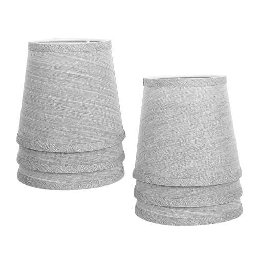 VILLCASE 6 Stück Kleine Leinen Lampenschirme Stoff Lampenschirme im Barrel Design Passend für Wand Tisch Steh und Pendelleuchten Elegante für Schlafzimmer und Wohnzimmer von VILLCASE