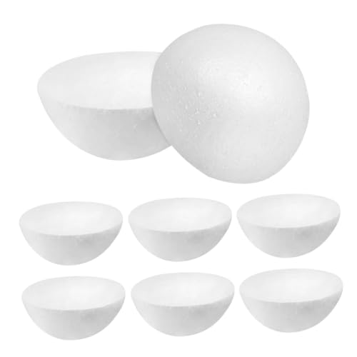 VILLCASE 6 Stück Polystyrol Halbkugeln Weiß Glatte Oberfläche Zum Bemalen Basteln Dekorieren Für DIY Kreative Arrangements Schulprojekte Und Partydeko VILLCASE 6 Stück Polystyrol Halbkugeln Weiß Glatte Oberfläche Zum Bemalen Basteln Dekorieren Für DIY Kreative Arrangements Schulprojekte Und Partydeko von VILLCASE