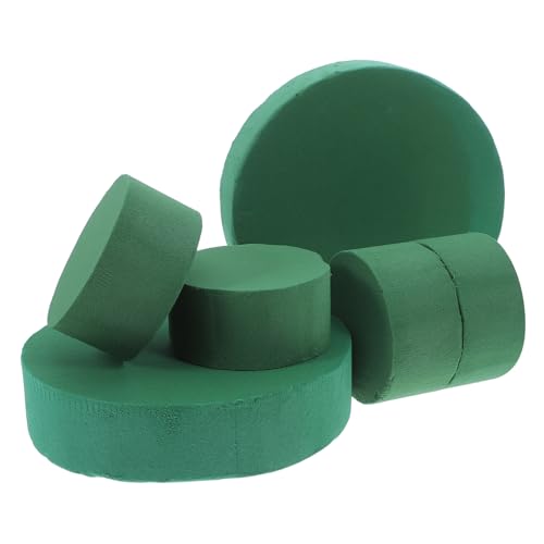 VILLCASE 6stücke Runder Grüner Blumenschaumblock Für Feucht-trocken-blumenarrangements Partydekoration Und Floristenbedarf VILLCASE 6stücke Runder Grüner Blumenschaumblock Für Feucht-trocken-blumenarrangements Partydekoration Und Floristenbedarf von VILLCASE