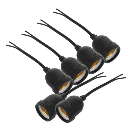VILLCASE 6 Stück Wasserdichte Lampenfassung Hitzebeständig Kratzfeste DIY Pendelleuchte für Außenbereiche Kompatibel mit Verschiedenen Glühlampen für Garten Terrasse Balkonbeleuchtung von VILLCASE