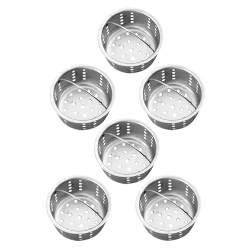 VILLCASE 6 Teiliger Pool Filterkorb Spülbeckenfilter Küchenspüle Abflusssieb Mit Griff Tiefes Spülbecken Abflusssieb Home Essentials Abflussbecher Für Spüle Abflussfänger von VILLCASE