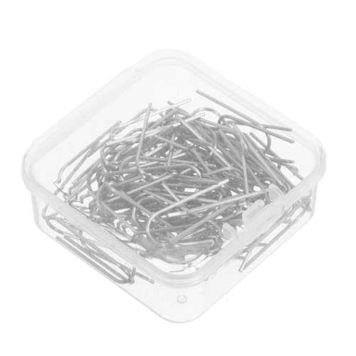 VILLCASE 60 Stück Hochtemperatur Nichromdraht U Förmige Haken Teilig mit Aufbewahrungsbox für DIY Keramik Schmuck Fusing Glasprojekte Brennofenzubehör von VILLCASE