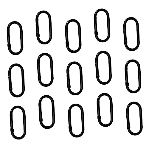 VILLCASE 60 Stück Karabinerhaken Zum Aufhängen Im Freien Robuste Karabinerhaken Robuste Haken U-Förmige Federklemmen Multifunktionale Schnallen Flache Federklemmen von VILLCASE