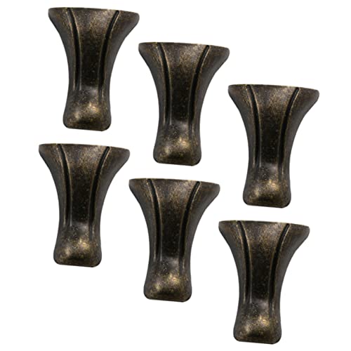 VILLCASE 6er-Packung Grüne Bronzecke Möbeldekoration Möbelwachen Schmuck Brust Füße Kommode Beine Kantenschutz Für Holzgehäuse Brustbeine Eckmöbelbeine Beine Aus Holz Zinklegierung von VILLCASE