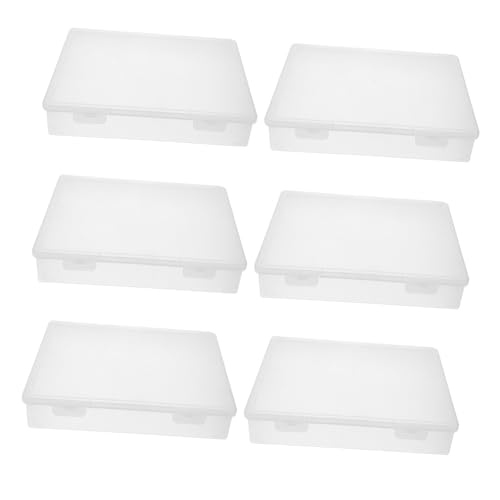 VILLCASE 6st Aufbewahrungskiste DIY Charms-behälter Kleinteileboxen Münzsammelkoffer Klarer Perlenorganisator Winziger Ohrringwürfel Mini-schmucketui Mehrzweck Plastik Kind Kasten von VILLCASE