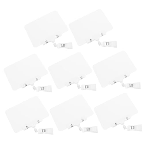 VILLCASE 8 Satz Teiliges Drehbare Preisschildhalter mit Robustem Pvc-klammerclip Doppelseitiger Whiteboard Werbehalter für Supermarkt Einzelhandel Büro und Bekleidungsladen VILLCASE 8 Satz Teiliges Drehbare Preisschildhalter mit Robustem Pvc-klammerclip Doppelseitiger Whiteboard Werbehalter für Supermarkt Einzelhandel Büro und Bekleidungsladen von VILLCASE