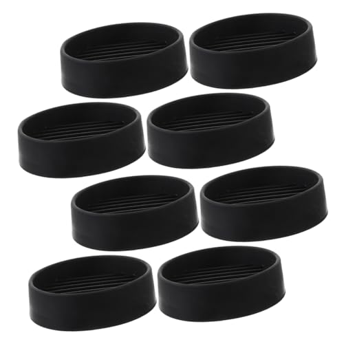 VILLCASE 8 Stück Runde Gummischoner Bodenschutz für Stühle Tische Betten und Sofas Geräuschdämpfend und Rutschfest für Empfindliche Böden von VILLCASE