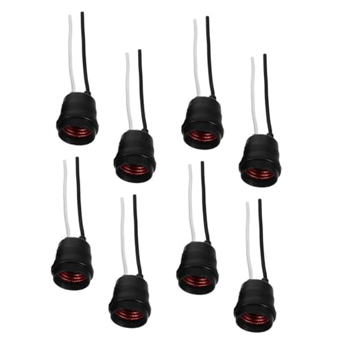 VILLCASE 8 Stück Schraub-lampensockel Schwarz mit Kabel Flexibler Außen Licht Lampenhalter für Garten Bad Küche Feuchtigkeitsschutz Einfache Montage Langlebig VILLCASE 8 Stück Schraub-lampensockel Schwarz mit Kabel Flexibler Außen Licht Lampenhalter für Garten Bad Küche Feuchtigkeitsschutz Einfache Montage Langlebig von VILLCASE