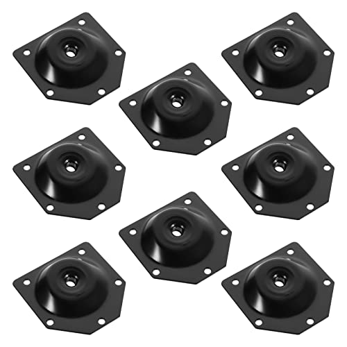 VILLCASE 8 Stück Sofatischbeindichtung Einstellbar Pads Montage Platte Verstellbarer Möbelnivellierer Beine Teller Abgewinkelt Schieberegler Black Eisen von VILLCASE