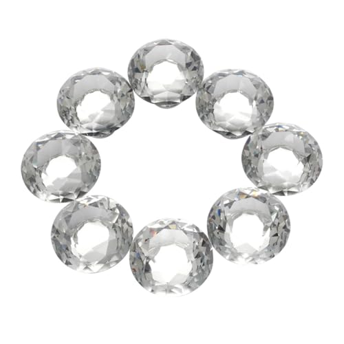 VILLCASE 8 Stück Teiliges Kristallglas Diamantform mit Schrauben Transparente Möbelknöpfe für Kommoden Küchenschränke Einfache Montage Elegante Wohn Bürodekoration von VILLCASE