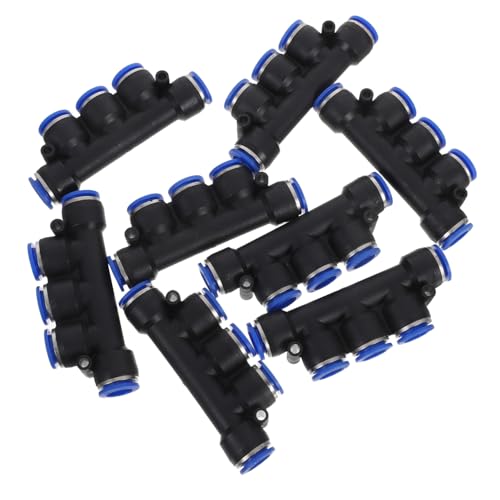 VILLCASE 8 Stück Teiliges Kunststoff Pneumatik Verteiler Set Luftschlauchverbinder Push To Connect Steckverbinder Fünffach Luftrohr für Industrielle Automatisierung VILLCASE 8 Stück Teiliges Kunststoff Pneumatik Verteiler Set Luftschlauchverbinder Push To Connect Steckverbinder Fünffach Luftrohr für Industrielle Automatisierung von VILLCASE