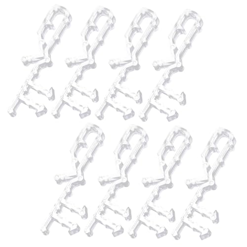 VILLCASE 8 Stück Teiliges Transparente Jalousie Clip Halterungen für Fensterjalousien Einfache Montage Langlebige Austauschbare Gardinenklemmen für Wohnzimmer Büro Geschäft von VILLCASE