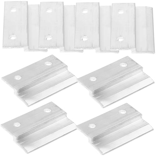 VILLCASE 8 Stück Z Form Aluminium Aufhänger Teiliges für Bilder Spiegel und Wandpaneele Französisches Aufhängesystem Vielseitig und Elegant für Inneneinrichtung von VILLCASE