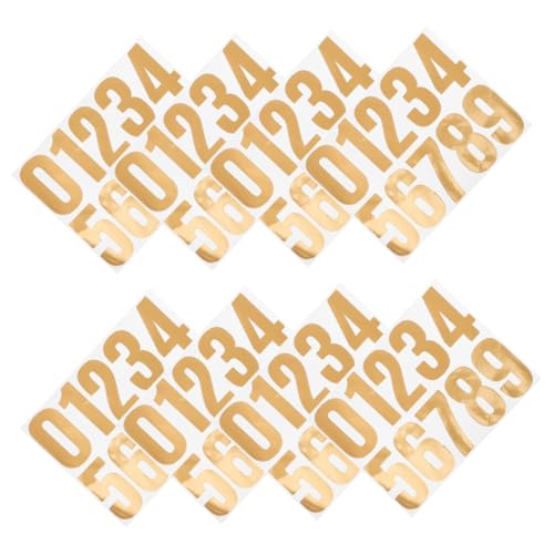 VILLCASE 8Blatt Wasserdichte Selbstklebende Briefkasten Zahlenaufkleber Reflektierende Nummern für Mailbox Tür Paket Langlebig Uv-beständig Sichtbar Wetterfeste Zahlen Sticker von VILLCASE
