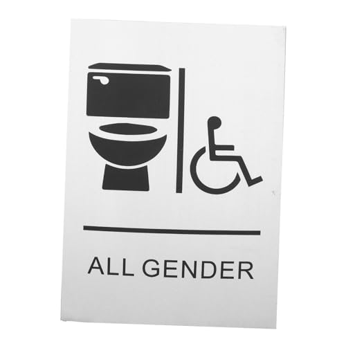 VILLCASE Toilettenschild Für Behinderte Rollstuhlnutzer Unisex Zeichen Dusche Tür Aufkleber Hotel Geschäft Einkaufszentrum Langlebigkeit von VILLCASE