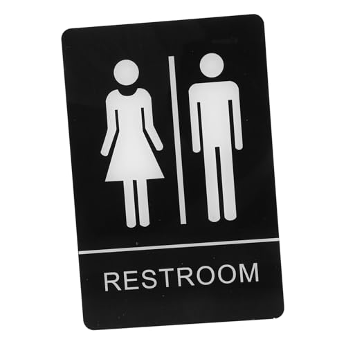 VILLCASE Blindenschrift Unisex Wc Schild Selbstklebend aus Robustem Einfache Anbringung für Tür und Wand Modernes Design Langlebig und Geschäftstauglich Geeignet für Öffentliche Toiletten von VILLCASE