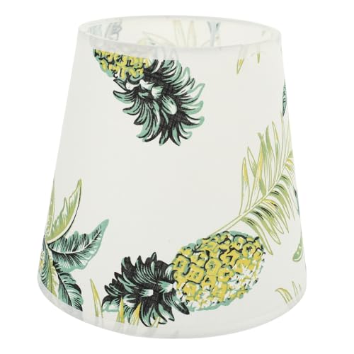 VILLCASE Dekorativer Lampenschirm für Tischlampe Stilvoller Stoff Lampenschirm mit Ananas Muster für Wohnzimmer und Schlafzimmer Einfache Montage von VILLCASE