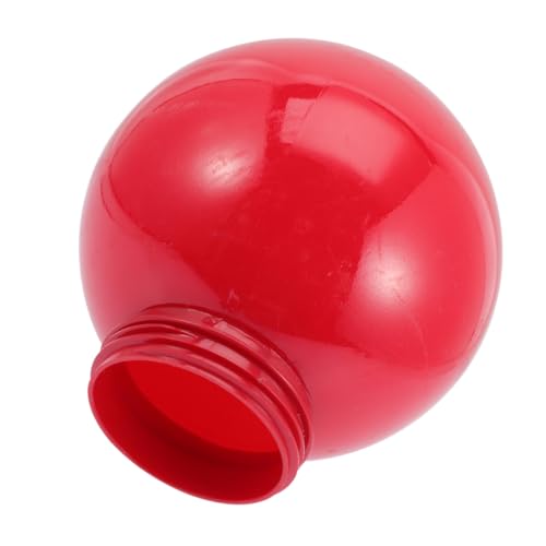 VILLCASE Dekorativer Outdoor Lampenschirm Kugel Acryl Lampenabdeckung Wasserdichtes Farbiges Post Lamp Shade Ersatz für Garten Straße Außenbeleuchtung Einfache Montage Rotes Design von VILLCASE