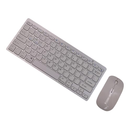 VILLCASE 2stücke Kabelloses Tastatur Und Set Für Büro Und Zuhause Elegantes Design Ultradünn Reaktionsschnell Teilig Ohne Batterie VILLCASE 2stücke Kabelloses Tastatur Und Set Für Büro Und Zuhause Elegantes Design Ultradünn Reaktionsschnell Teilig Ohne Batterie von VILLCASE