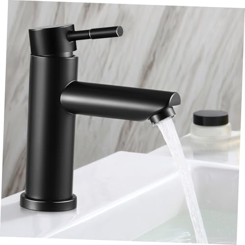 VILLCASE Edelstahl Waschtischarmatur Einhebelmischer Badarmatur mit Keramikkartusche Modernes Design Schwarzer Auslauf Anschluss Schwenkbarer Wasserhahn für Badezimmer Waschbecken VILLCASE Edelstahl Waschtischarmatur Einhebelmischer Badarmatur mit Keramikkartusche Modernes Design Schwarzer Auslauf Anschluss Schwenkbarer Wasserhahn für Badezimmer Waschbecken von VILLCASE