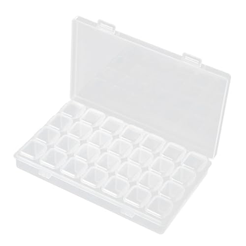 VILLCASE Fächer Schmuck Aufbewahrungsbox Transparente Nail Art Perlen Container Leichter Abnehmbarer Organizer für Maniküre und Schmuckzubehör Weiß VILLCASE Fächer Schmuck Aufbewahrungsbox Transparente Nail Art Perlen Container Leichter Abnehmbarer Organizer für Maniküre und Schmuckzubehör Weiß von VILLCASE