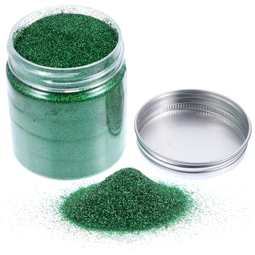 VILLCASE Feines Grünes Glitzerpuder Flasche Holographisches Nagelglitzer für DIY Nail Art Körper Bastelglitzer Leicht Entfernbar Vielseitig für Epoxidharz und Kosmetik Geeignet von VILLCASE