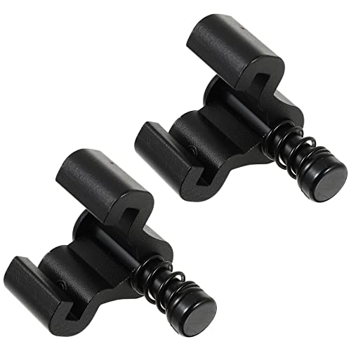 VILLCASE Flat Rail Roller Stop 2Pcs Scheunentür Stopper Flacher Scheunentürstrecke Verstellbare Federtür- Stopper Perfekter Ersatz Schiebetür- Hardwarezubeh?r Schwarz Schwarz Barn Door Roller Stopper von VILLCASE