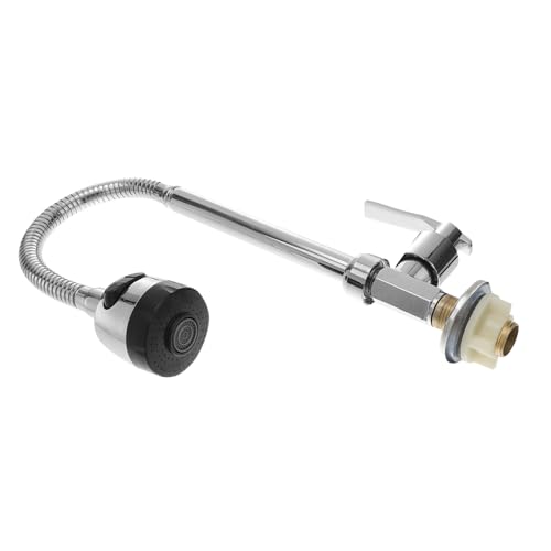 VILLCASE Flexibler Wasserhahn mit Schwenkbarem Auslauf Drehbar Korrosionsbeständige Küchenarmatur aus Zinklegierung Passend für Spüle Silberfarbener Einzelner Kaltwasserhahn mit Flexiblem VILLCASE Flexibler Wasserhahn mit Schwenkbarem Auslauf Drehbar Korrosionsbeständige Küchenarmatur aus Zinklegierung Passend für Spüle Silberfarbener Einzelner Kaltwasserhahn mit Flexiblem von VILLCASE