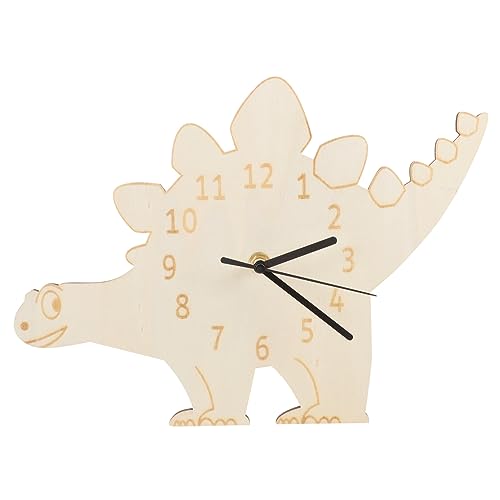 VILLCASE Funkwanduhr Digitale Wanduhr Schwarze Wanduhr Digitale Wecker Für Schlafzimmer Hüttendekor Digitaler Wecker Wanduhren Für Wohnkultur Uhrwerk Nachttischuhr Dinosaurier-Uhr Hölzern von VILLCASE