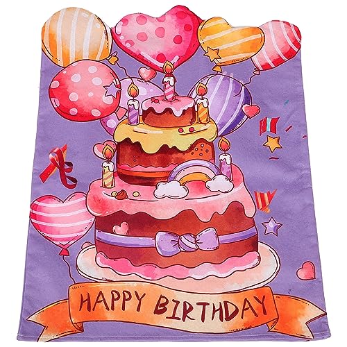 VILLCASE Geburtstag Stuhl Abdeckung Schonbezug Für Esszimmerstühle Stuhlschutz Cupcake-Stuhl-rückenbezug Stuhlbezug Für Geburtstagstorte Stuhlhussen Für Den Kleidung Haushalt Stoff von VILLCASE