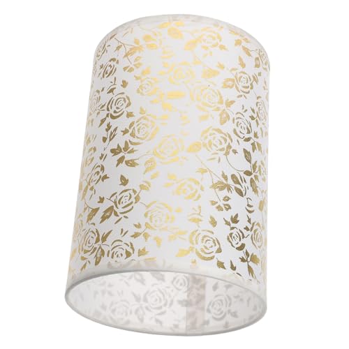 VILLCASE Goldene Rosen Lampenschirm Für Tischlampen Dekorativer Lampenschirm Für Wohnzimmer Schlafzimmer Und Büro Kompatibel Mit Glühbirnen von VILLCASE