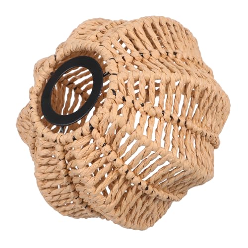VILLCASE Handgefertigter Boho Lampenschirm Kürbisform Lochdurchmesser Geflochtener Deckenleuchten-abdeckung Für Wohnzimmer Schlafzimmer Esszimmer Cafés VILLCASE Handgefertigter Boho Lampenschirm Kürbisform Lochdurchmesser Geflochtener Deckenleuchten-abdeckung Für Wohnzimmer Schlafzimmer Esszimmer Cafés von VILLCASE