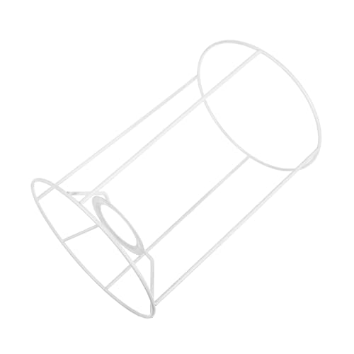 VILLCASE Handgefertigter Lampenschirmrahmen aus Robustem Metall DIY Lampenschutzgitter mit Kreativem Drahtdesign Langlebiger Lampenhalter für Individuelle Beleuchtung Runder Lampenrahmen von VILLCASE