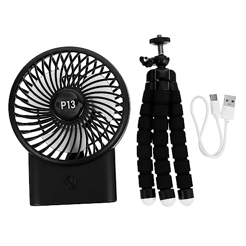 VILLCASE Handheld stiller Fan tragbar Kleiner Lüfter kleiner Handventilator Clip-USB-Lüfter USB Ladelüfter Clip-Lüfter Lüfterclip aufstecken Elektronisches Bauteil Black von VILLCASE