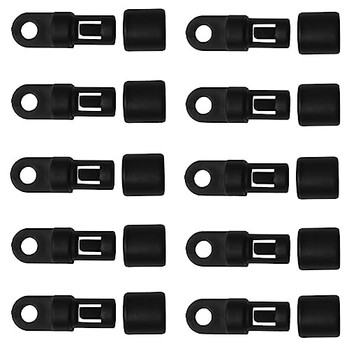 VILLCASE 10 Stück Boots-Elastikschnur-Seilhaken Elastische Schnur-Endhaken Für Kajaks Und Boote Typ B Bungee-Seil-Hakenaufhänger Bungee-Stoßschnur-Haken Kordel-Clip-Stange von VILLCASE