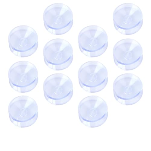 VILLCASE 50 Stück Doppelseitige Saugnäpfe - Transparente PVC Saugnapf Doppelseitig Klein für Glasplatten, Starke Haftung, Ideal für Fenster, Spiegel und Dekoration (Dia:30mm) von VILLCASE