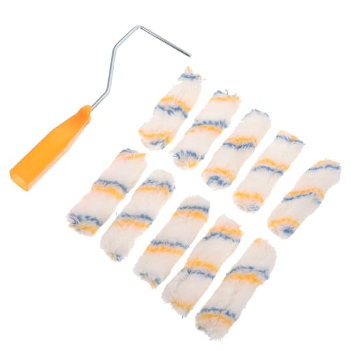 VILLCASE Kleiner Malerroller mit Abnehmbaren und Ergonomischem Griff Kompatibel mit Wandfarbe und Lack für Streifenfreies Präzises Streichen bei Hausanstrichen von VILLCASE