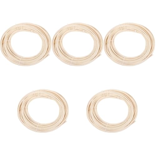 VILLCASE Korb Mit 5 Rollen Runder Schilfkorb Zur Aufbewahrung Schere Rattanflechtmaterial Reparaturmaterial Für Rattanstühle Geflochtene Körbe Rattan Reparaturset Sichtschutz von VILLCASE