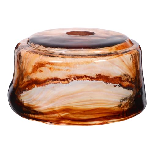 VILLCASE Kronleuchter Glasschatten für Tischlicht handgefertigte Glaslampe Austausch des Tischlampenschirms Anhängerlampe mit Glasschatten Retro -Gla -Lampenschirm Hellbraun von VILLCASE