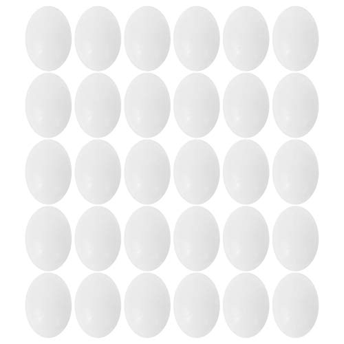 VILLCASE Künstliche Taubeneier, Taubeneier, solide, Taubeneier, für Tricks, Vögel, um das Legen von Eiern zu stoppen, Bastelbedarf, Brutzubehör, 30 Stück (weiß) von VILLCASE