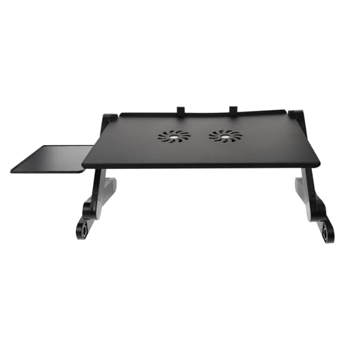 VILLCASE Laptop-Schreibtisch Universal- Stand Gestell Notizbuch Laptoptisch Fürs Bett Ergonomisch Hitze Laptopständer Aus Aluminium Tragbarer Laptophalter Aluminiumlegierung Schwarz von VILLCASE