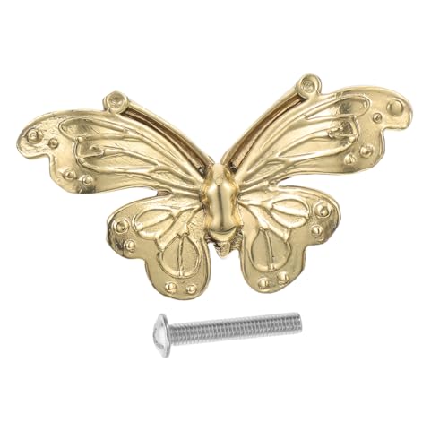 VILLCASE Messing Schmetterling Griff für Küchenschränke Stilvoller Möbelknopf Modern Geformt Vielseitig für Kommode Schuhschrank Büro und Zuhause von VILLCASE