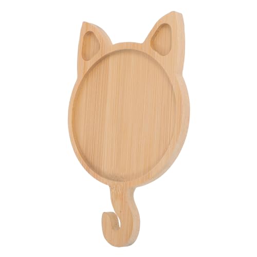 VILLCASE Mosaik-bambus-tablett Katze Form Blank DIY Untersetzer Basis Robust Vielseitig für Mosaik-kunst Heimdeko Bastelbedarf von VILLCASE