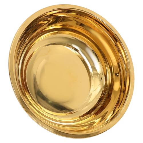 VILLCASE Reinigungsschüssel Haushaltsbecken Geschirrspülen langlebiges Becken Mehrzweck Wanne Schüssel vorbereiten Schüssel zum Waschen von Obst Gemüsewaschschale Rostfreier Stahl Golden von VILLCASE