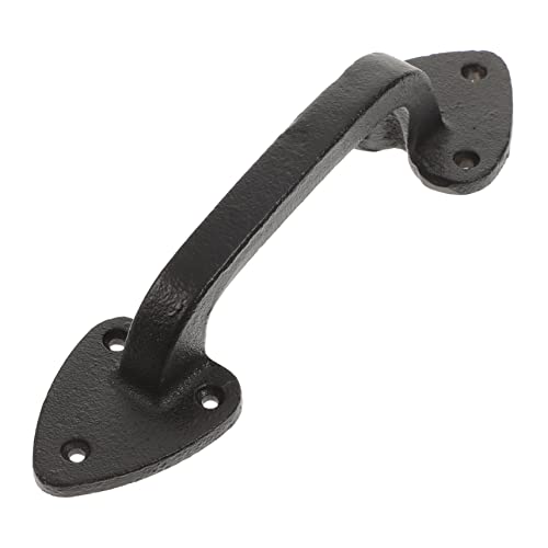 VILLCASE Terrassentürgriff Aus Gusseisen Ersatztürgriff Für Innentüren Schwarzer Griff Für Schuppen Und Garagentore Robust Und Langlebig Für Küchentüren Und Schiebetüren von VILLCASE