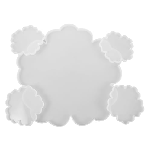 VILLCASE Silikon Blumenform Gießform für Handgemachte Harzuntersetzer und Blumige Tabletts Hitzebeständig Originelles DIY Zubehör für Wohnkultur und Geschenke Enthält Große und Kleine von VILLCASE