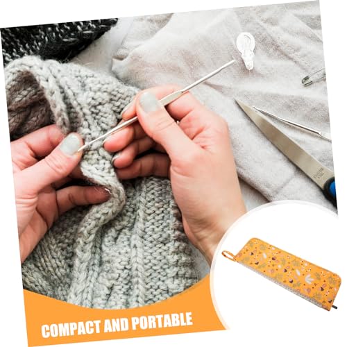VILLCASE Stricknadeltasche mit Reißverschluss Langlebige Aufbewahrungstasche für Häkelnadeln und Strickwerkzeuge Platzsparend Modisches Design Praktische DIY Handarbeitstasche für VILLCASE Stricknadeltasche mit Reißverschluss Langlebige Aufbewahrungstasche für Häkelnadeln und Strickwerkzeuge Platzsparend Modisches Design Praktische DIY Handarbeitstasche für von VILLCASE